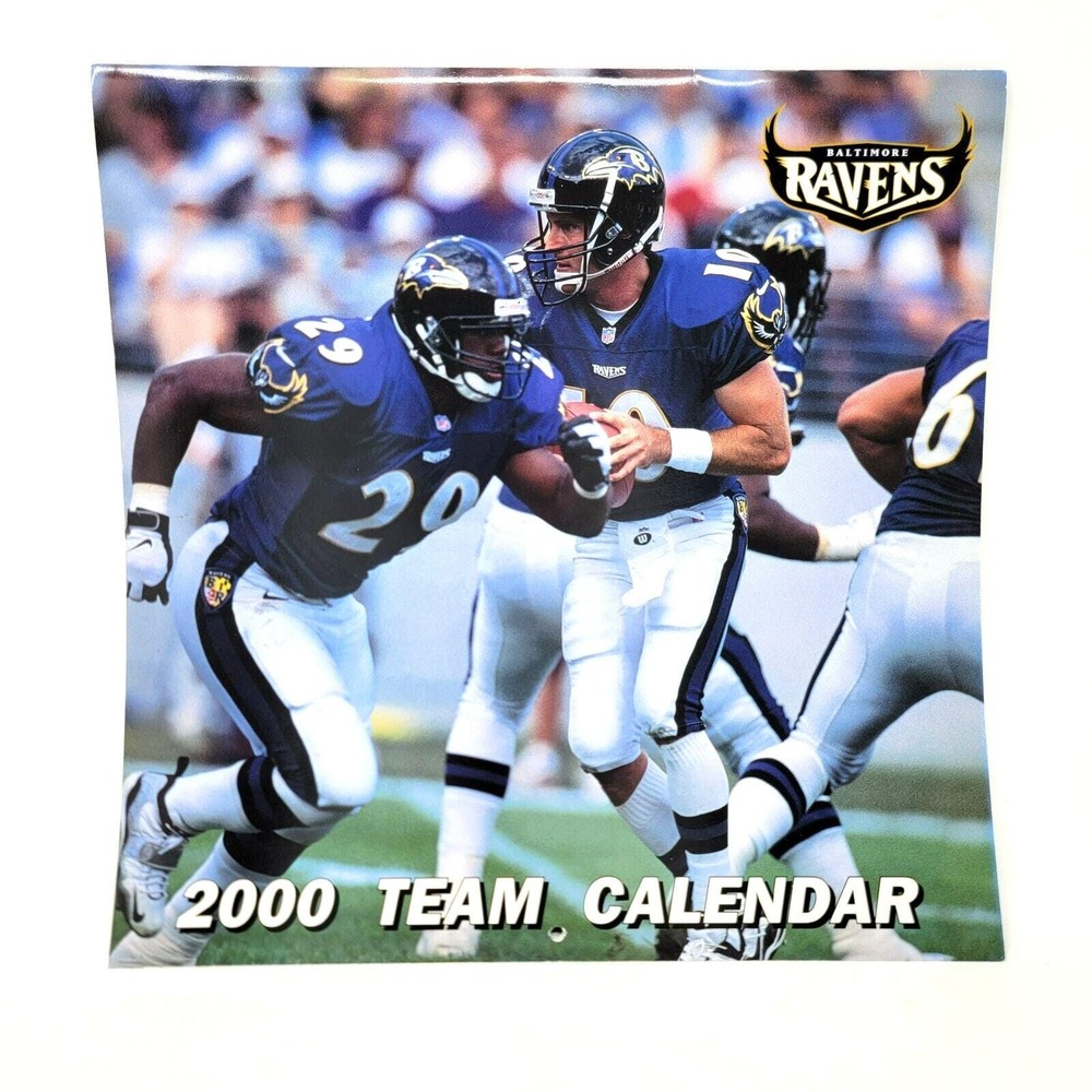 NFL Baltimore Ravens 2000 Team Calendar Turner and Company 12"x12"